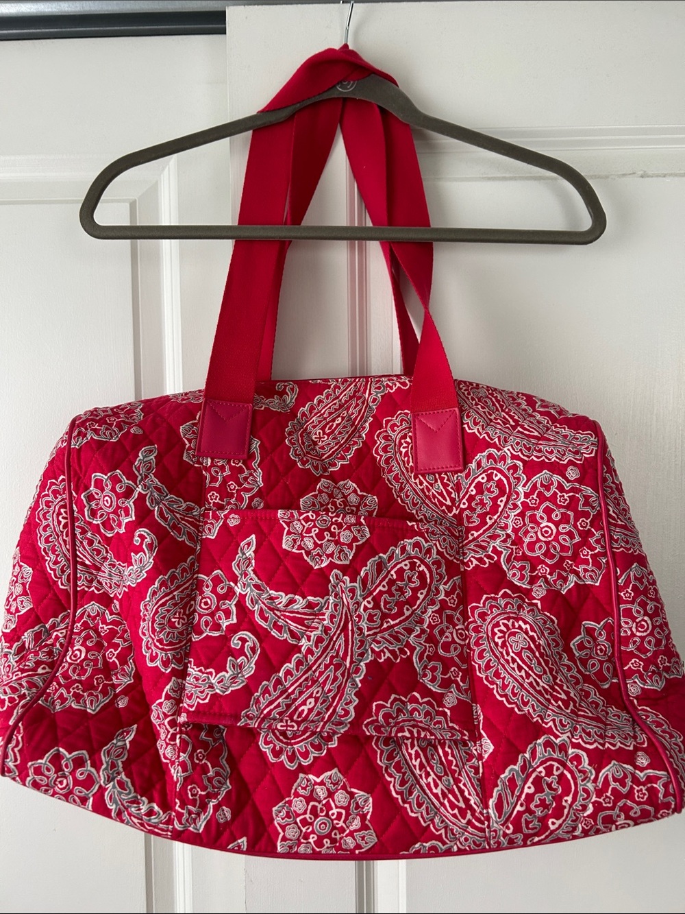 Vera Bradley Red Quilted Paisley Travel bag